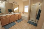 Master ensuite offers a garden tub walk in shower and dual vanity